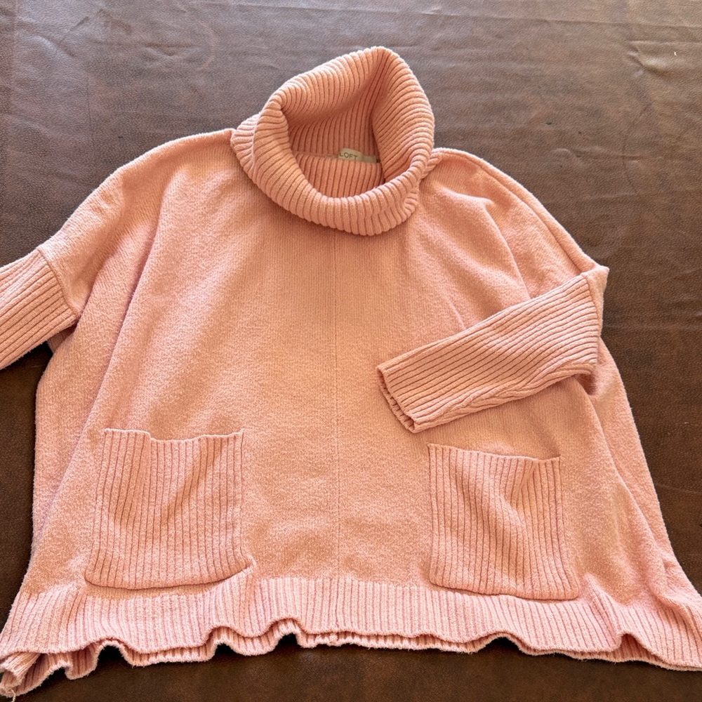 Cozy Pink Turtleneck Sweater